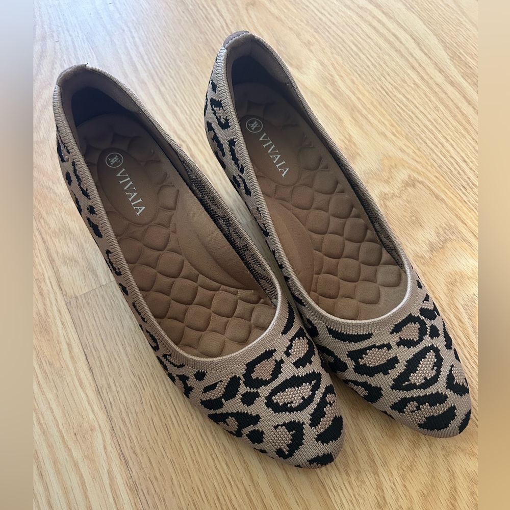VIVAIA Leopard Print Wedges - 6.5/37